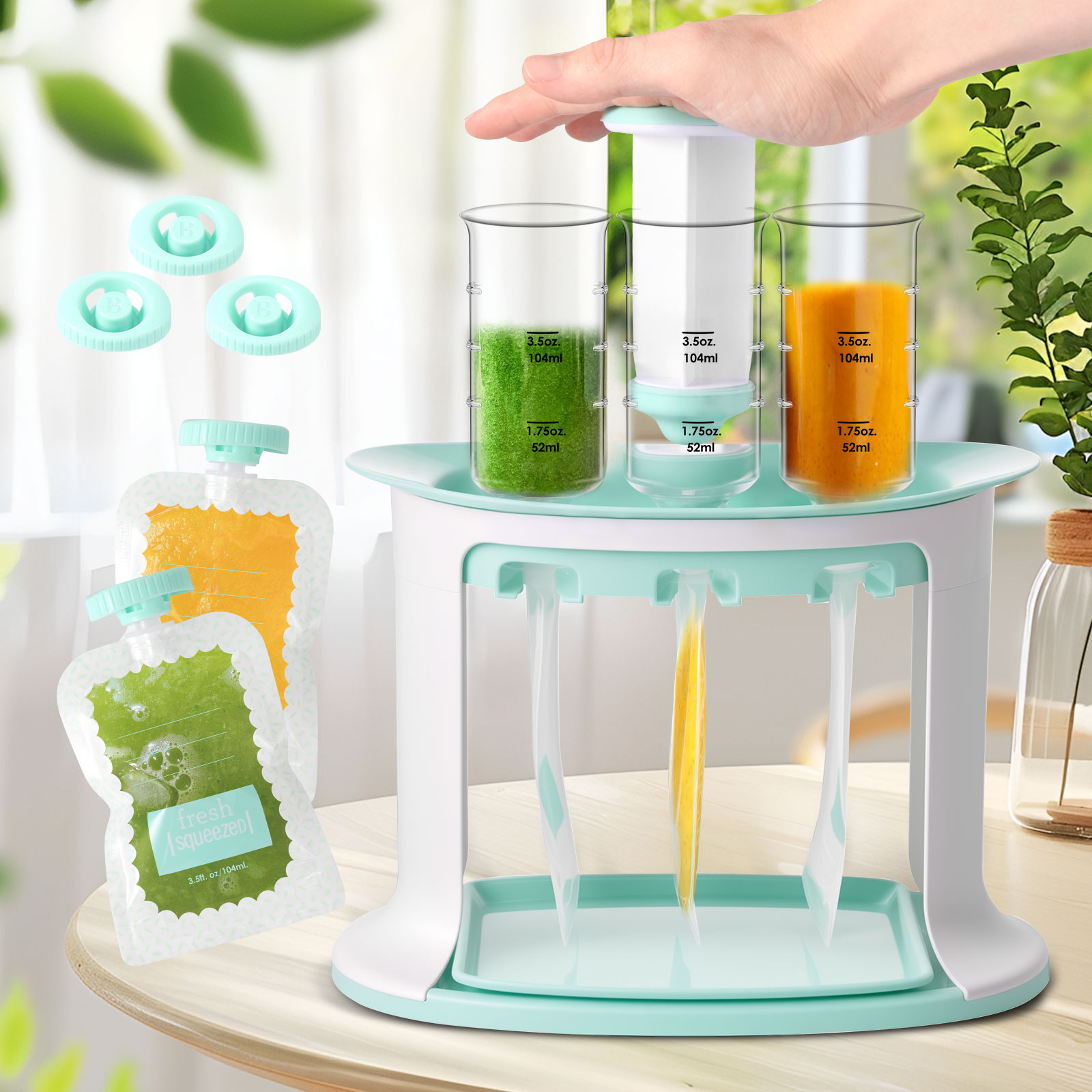 Baby Food Pouches 1 Year Old - Stazione di compressione per riempire sacchetti