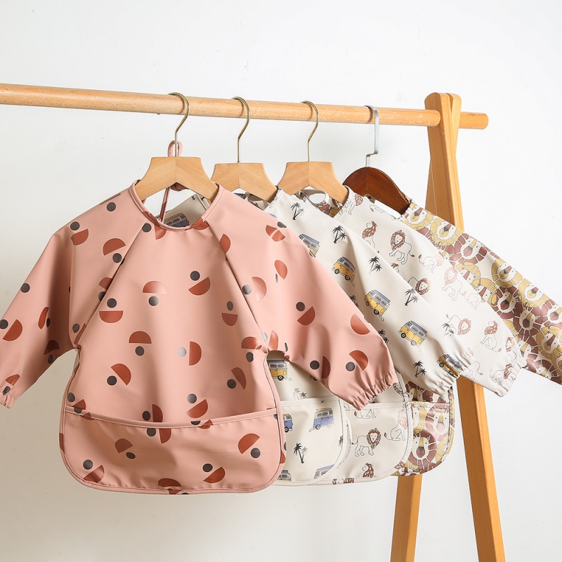Bib Long Sleeve - Bavaglino reversibile in PU a maniche