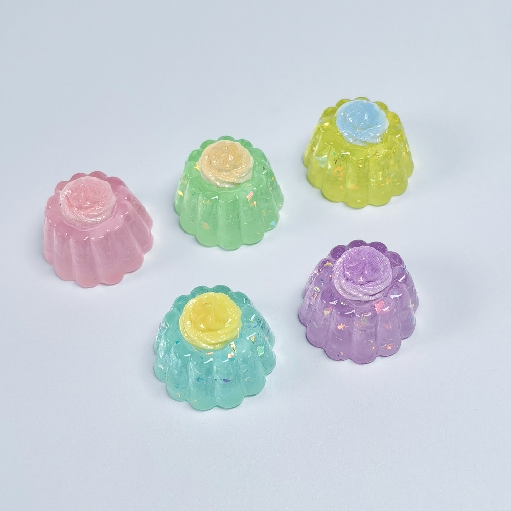 Baby Food Jelly - Miniatura Torta Gelatina con Paillettes Crema,