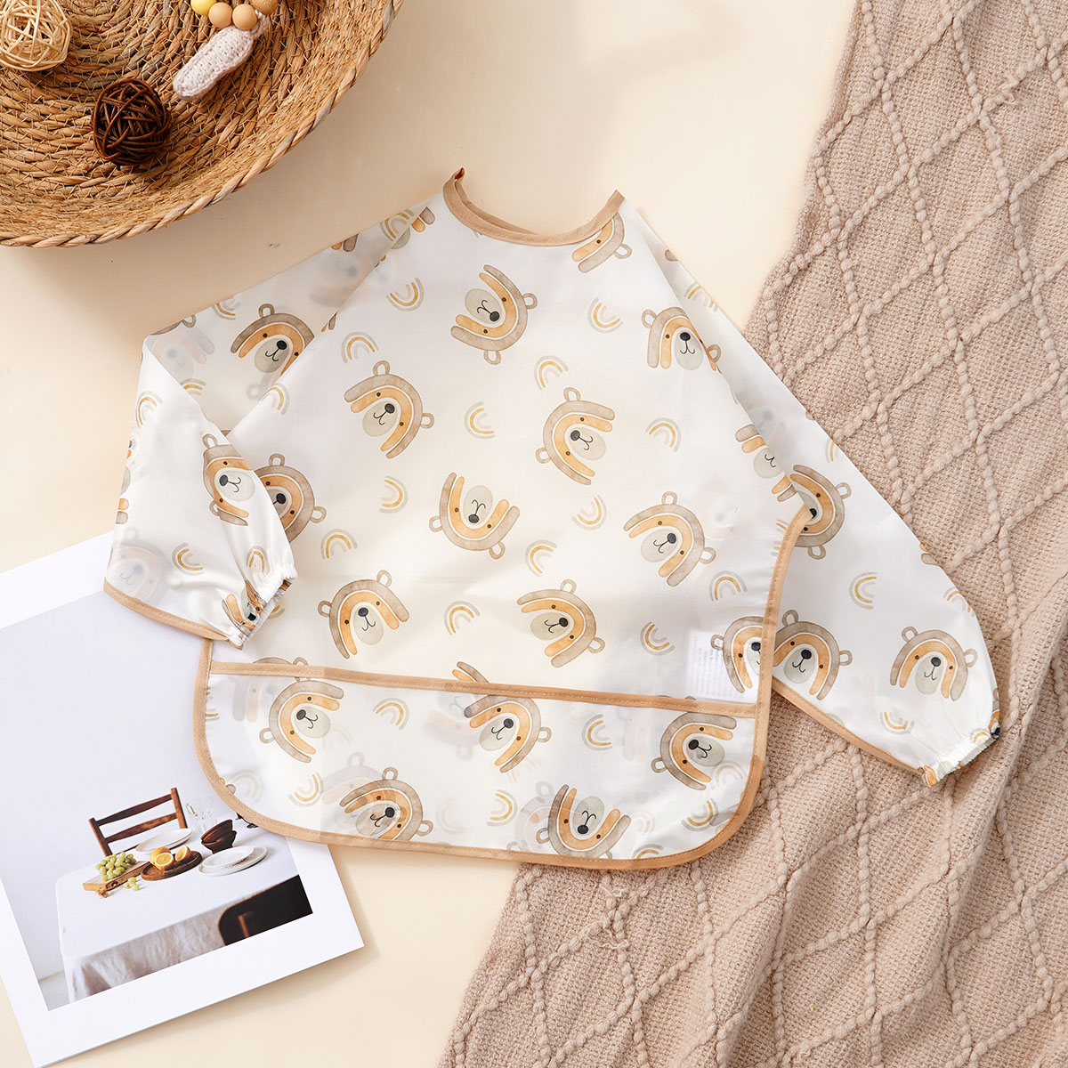 Bib Long Sleeve - Bavaglino a maniche lunghe Lavabile in