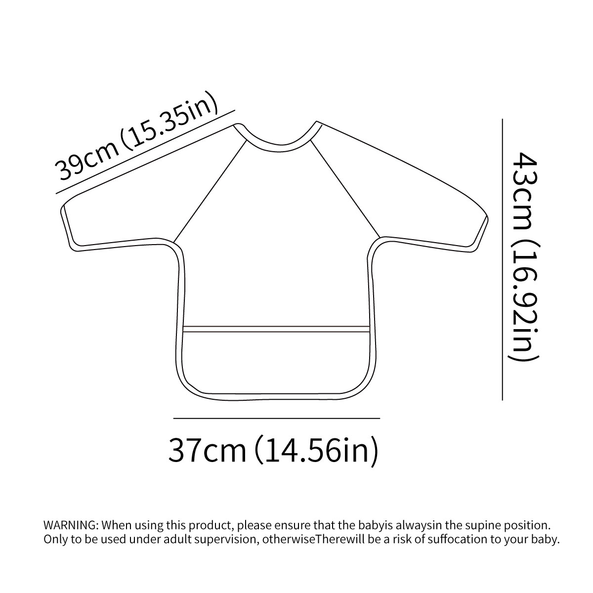 Bavaglino a maniche lunghe Lav - Bib Long Sleeve recensione e prezzo